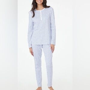 Roller rabbit blue hearts pajamas